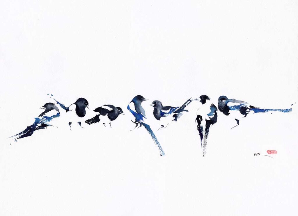 Bird watercolour entry into Wildlife Artist of the Year 2020