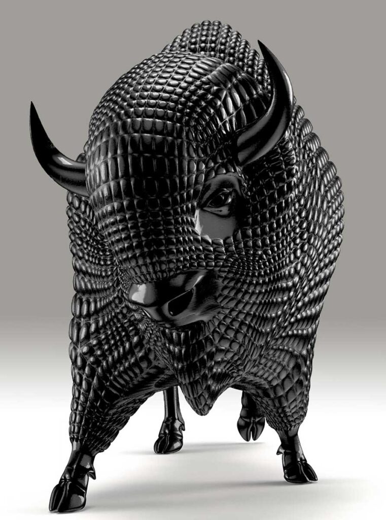 Bison bronze sculpture entered Wildlife Artist of the Year 2020