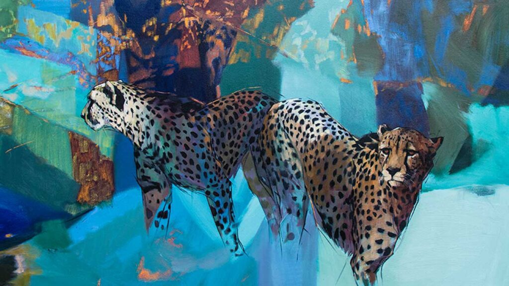 cheetah painting by emily lamb