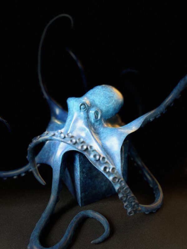 Image of Stephen Rew sculpture Octopus on Cube