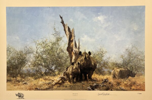 Image of Rhino Beware by David Shepherd