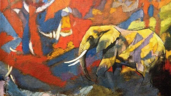 African Kaleidoscope with Elephant