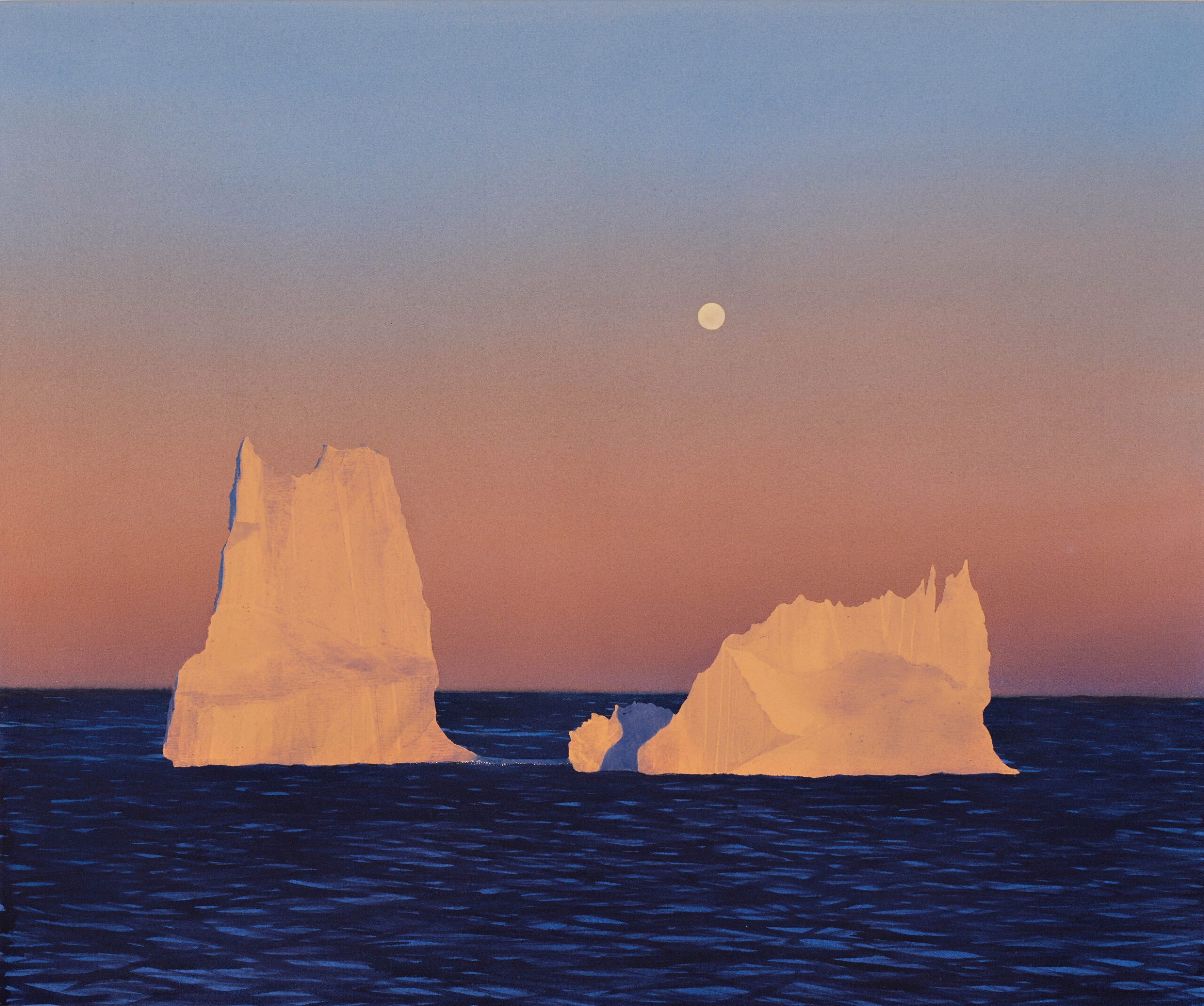 #WAY072 Nick Jones - Icebergs and Moon, Ilulissat, Greenland