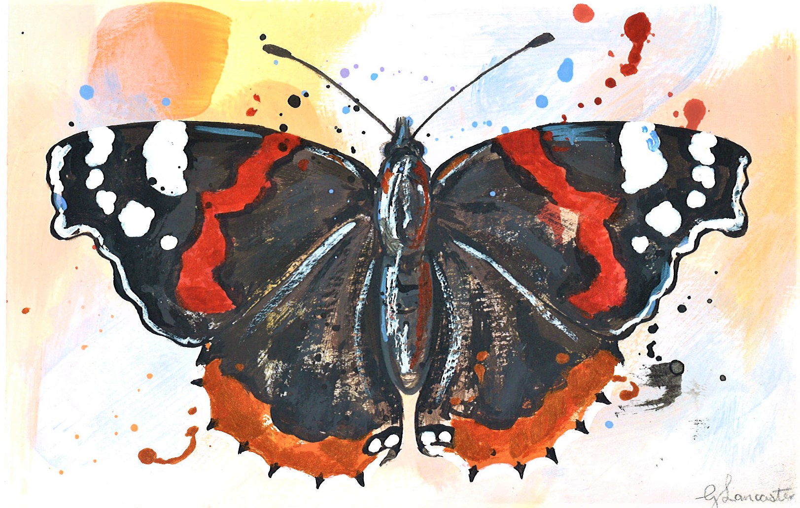 WAY Sketch for Wildlife 2023 - Red Admiral by Georgia Lancaster