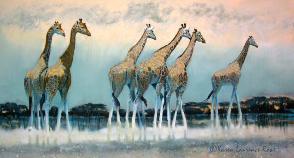 Giraffe artwork, paint